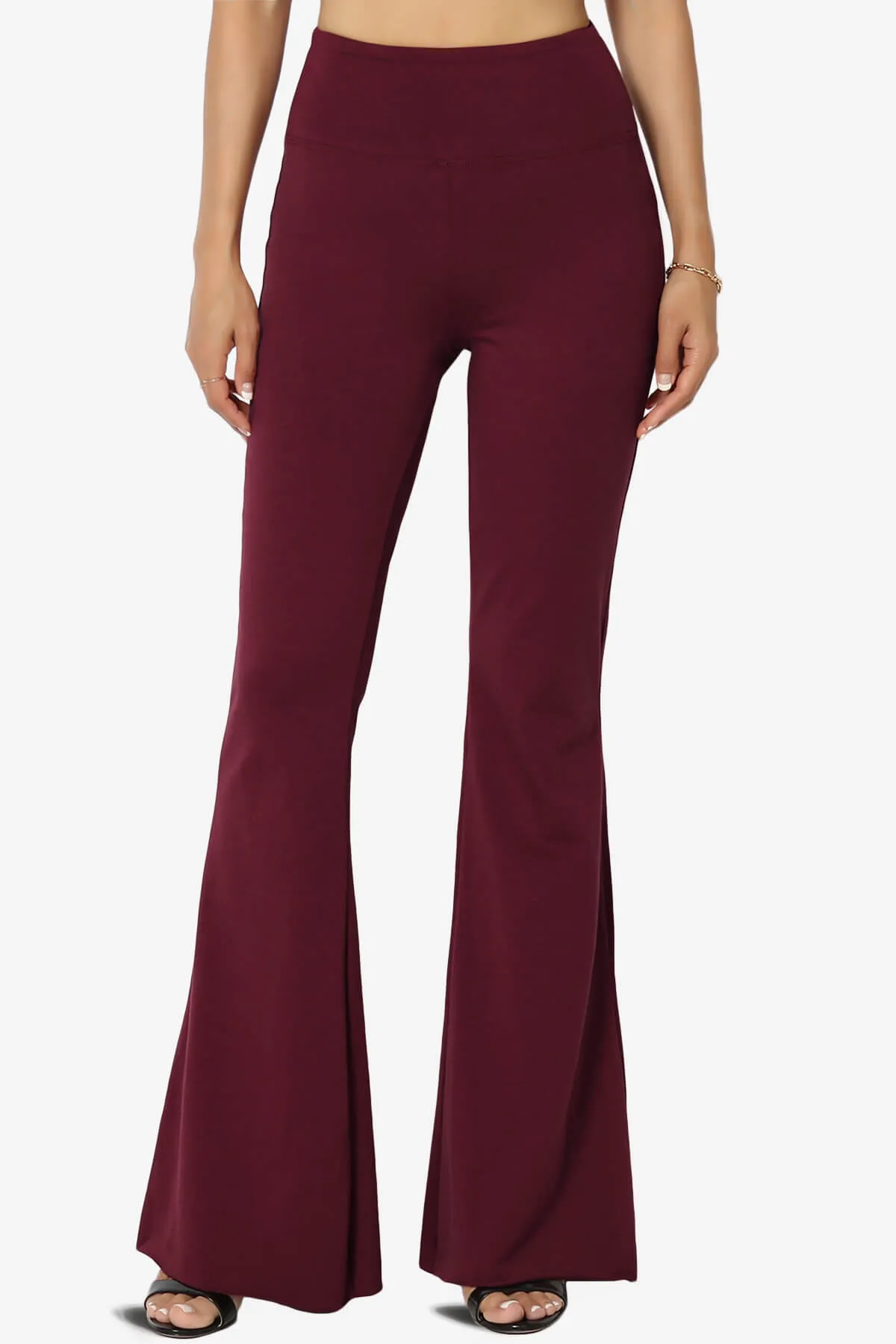 Zaylee Raw Hem Flared Comfy Yoga Pants PLUS