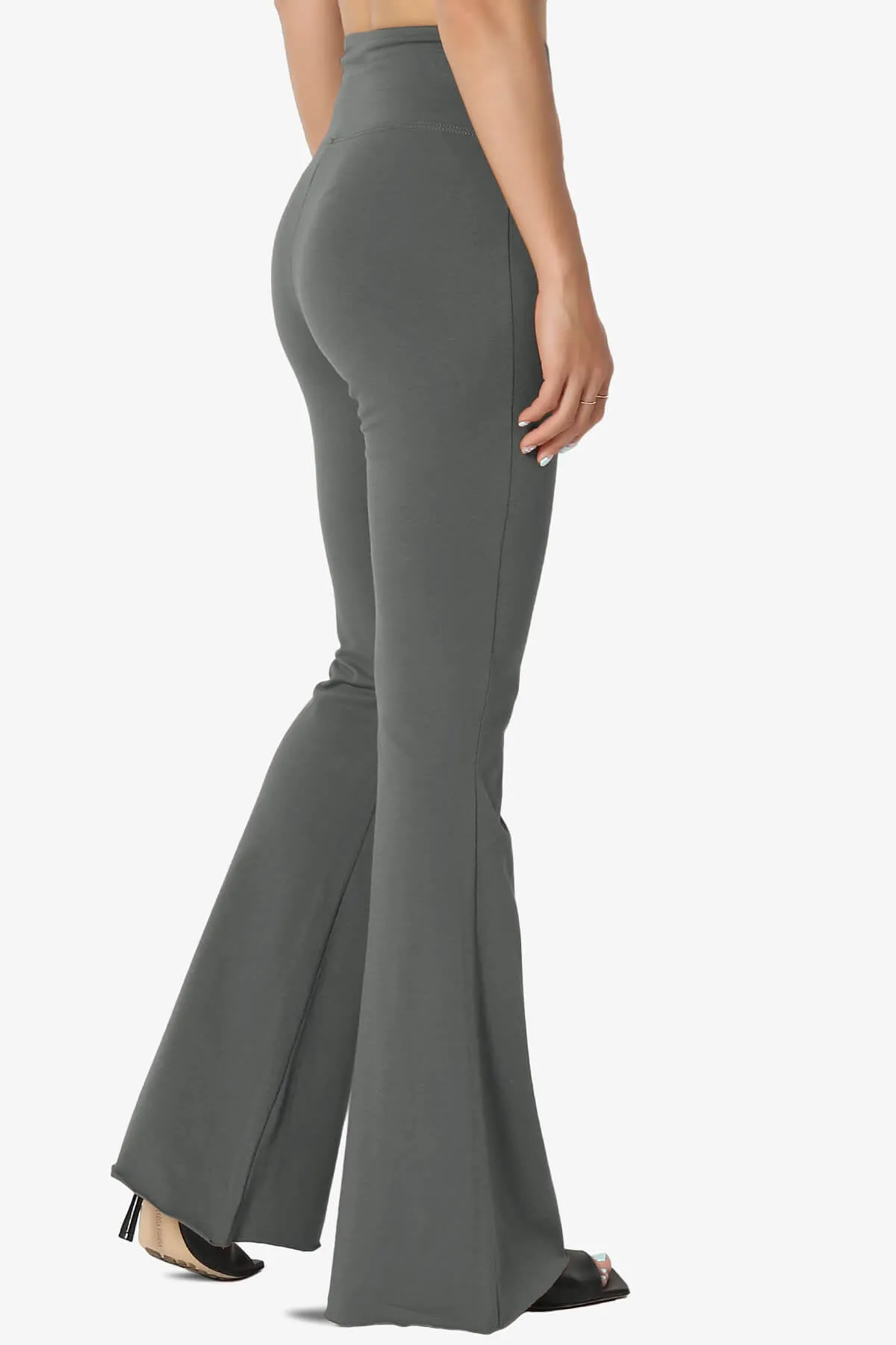 Zaylee Raw Hem Flared Comfy Yoga Pants PLUS