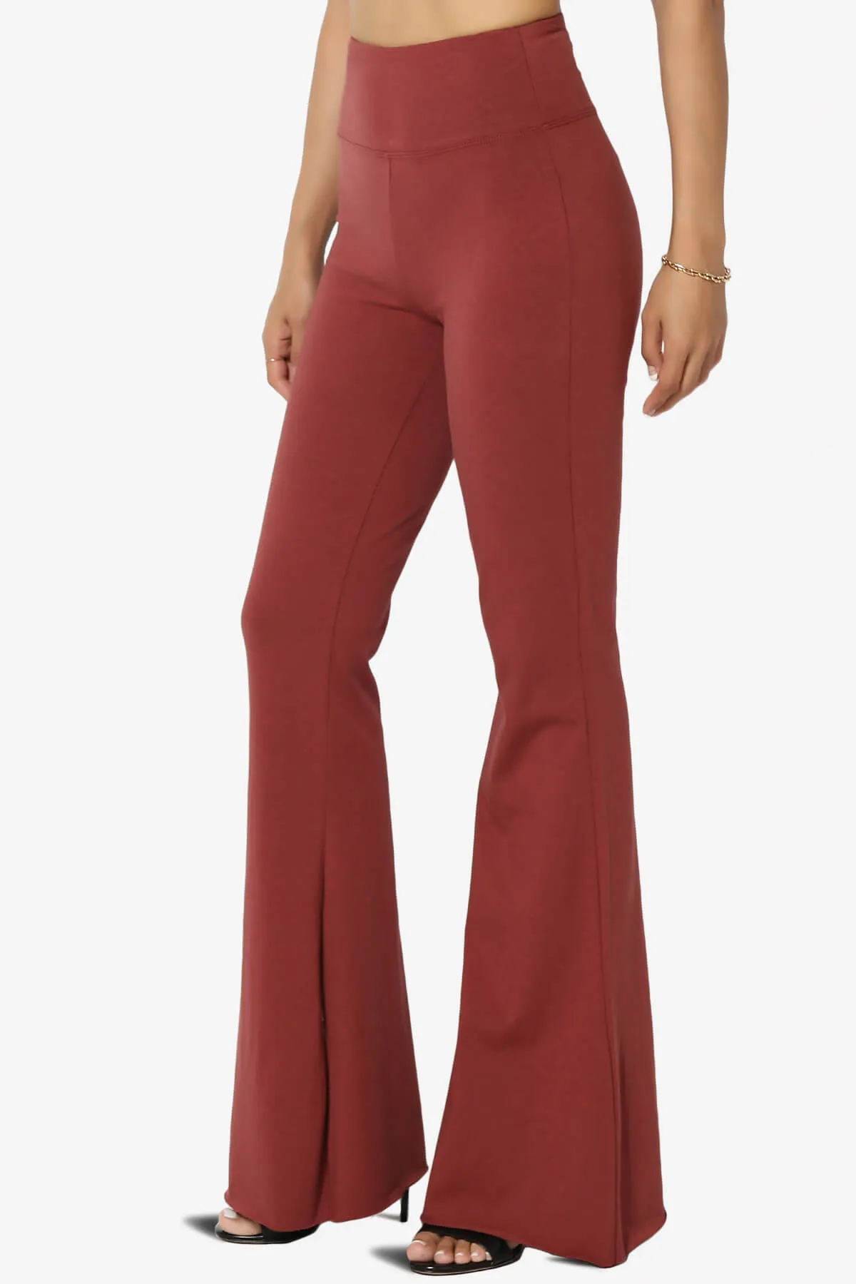Zaylee Raw Hem Flared Comfy Yoga Pants PLUS
