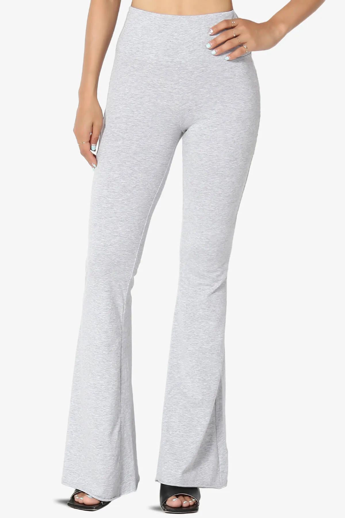 Zaylee Raw Hem Flared Comfy Yoga Pants PLUS
