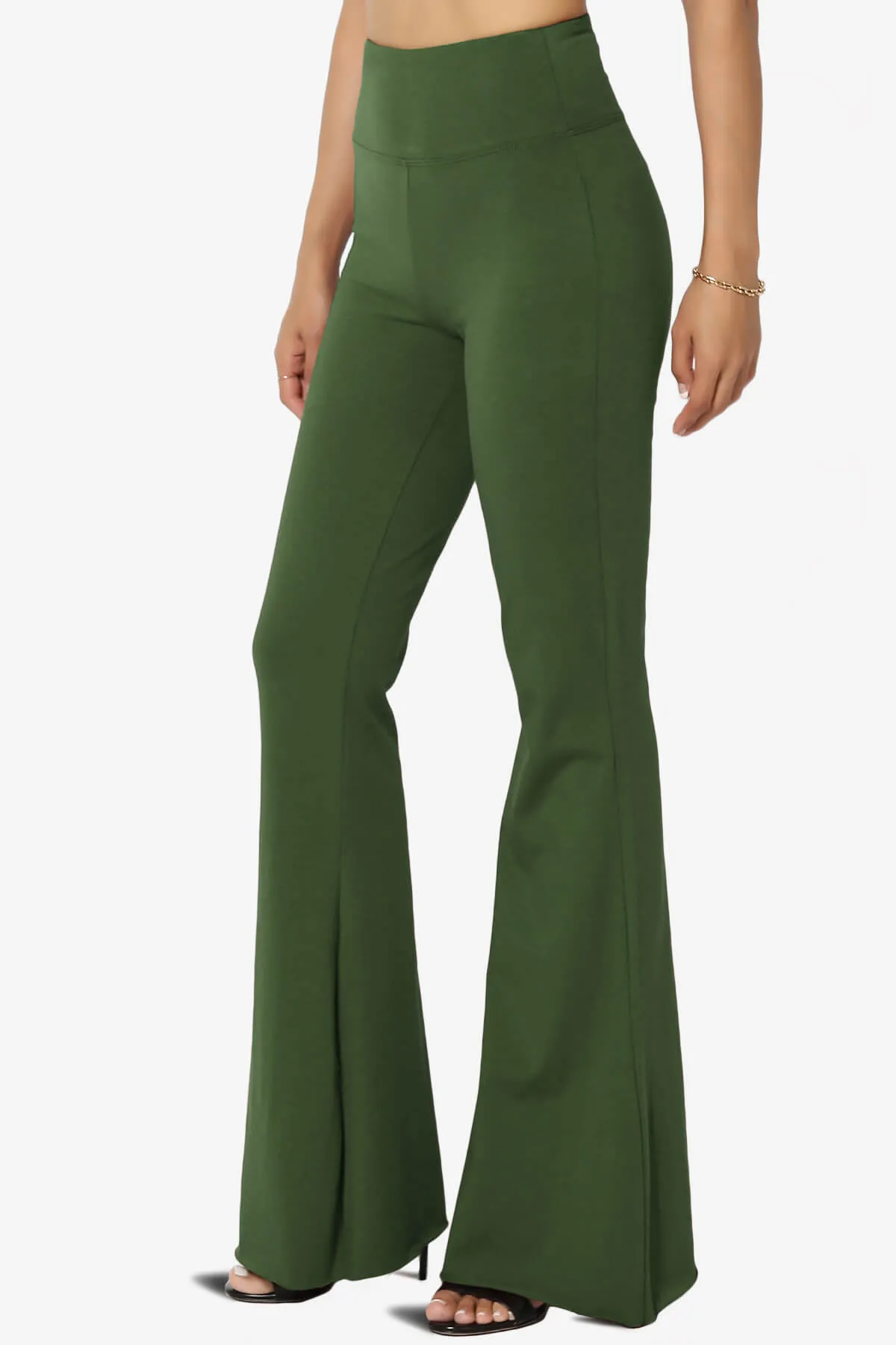 Zaylee Raw Hem Flared Comfy Yoga Pants PLUS