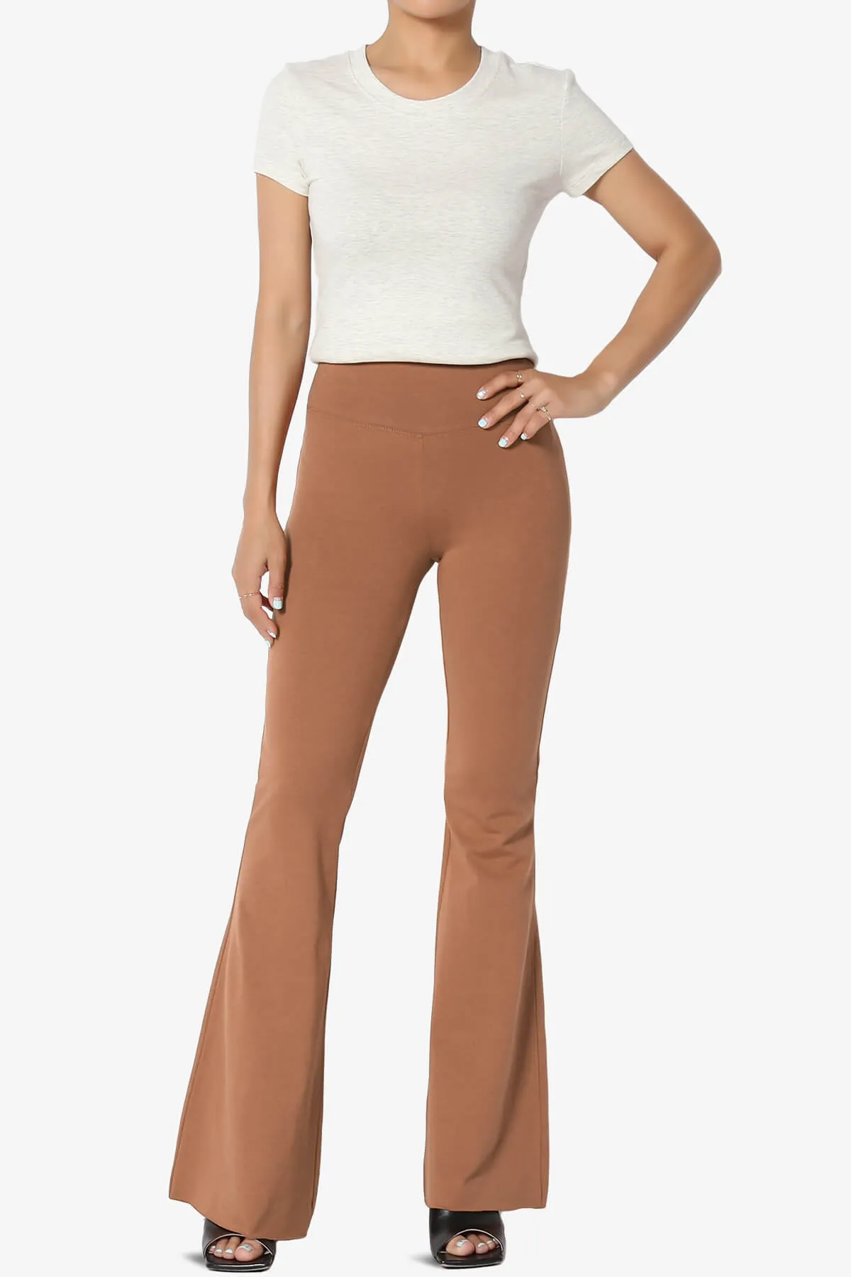 Zaylee Raw Hem Flared Comfy Yoga Pants PLUS