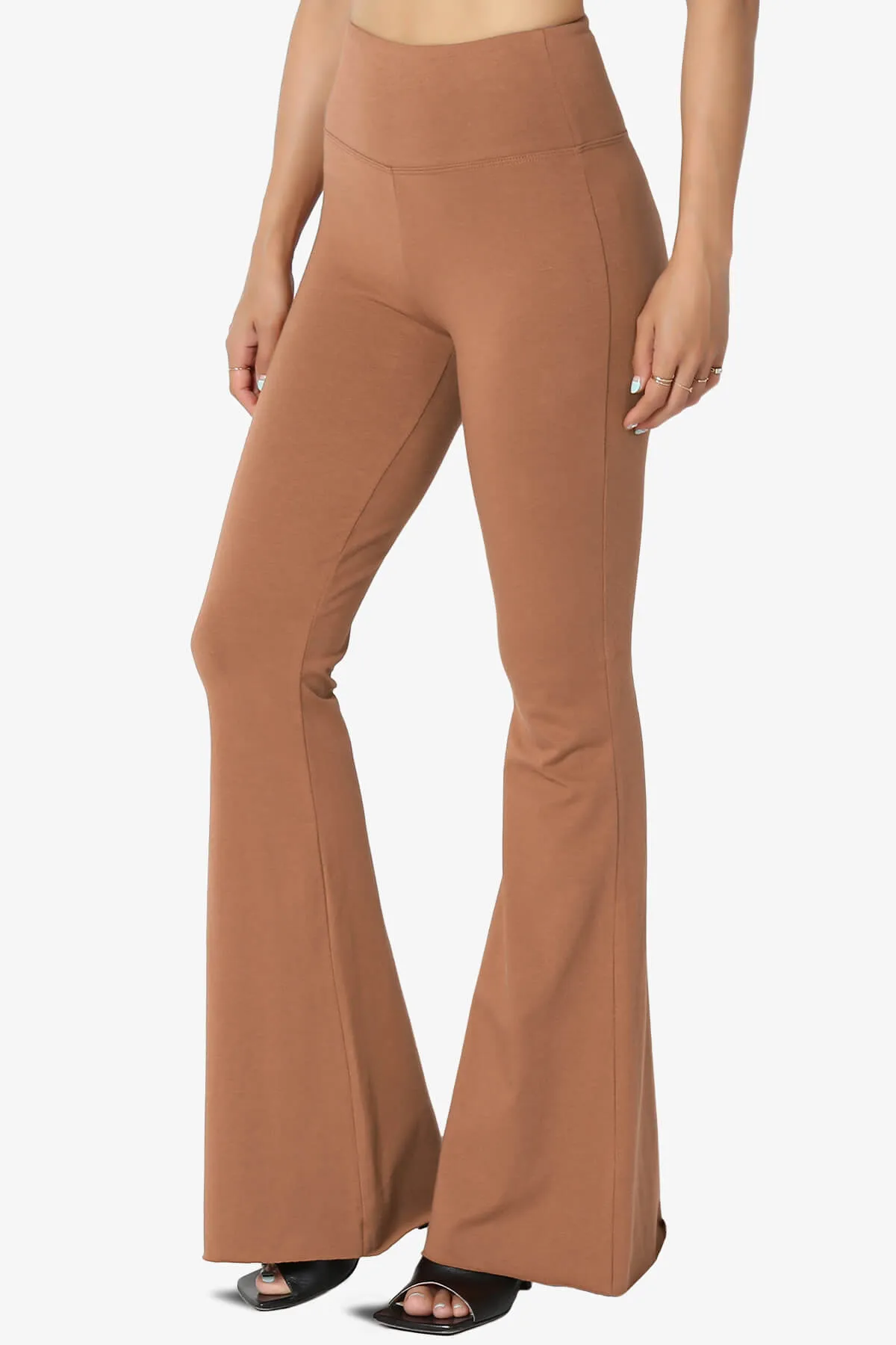 Zaylee Raw Hem Flared Comfy Yoga Pants PLUS
