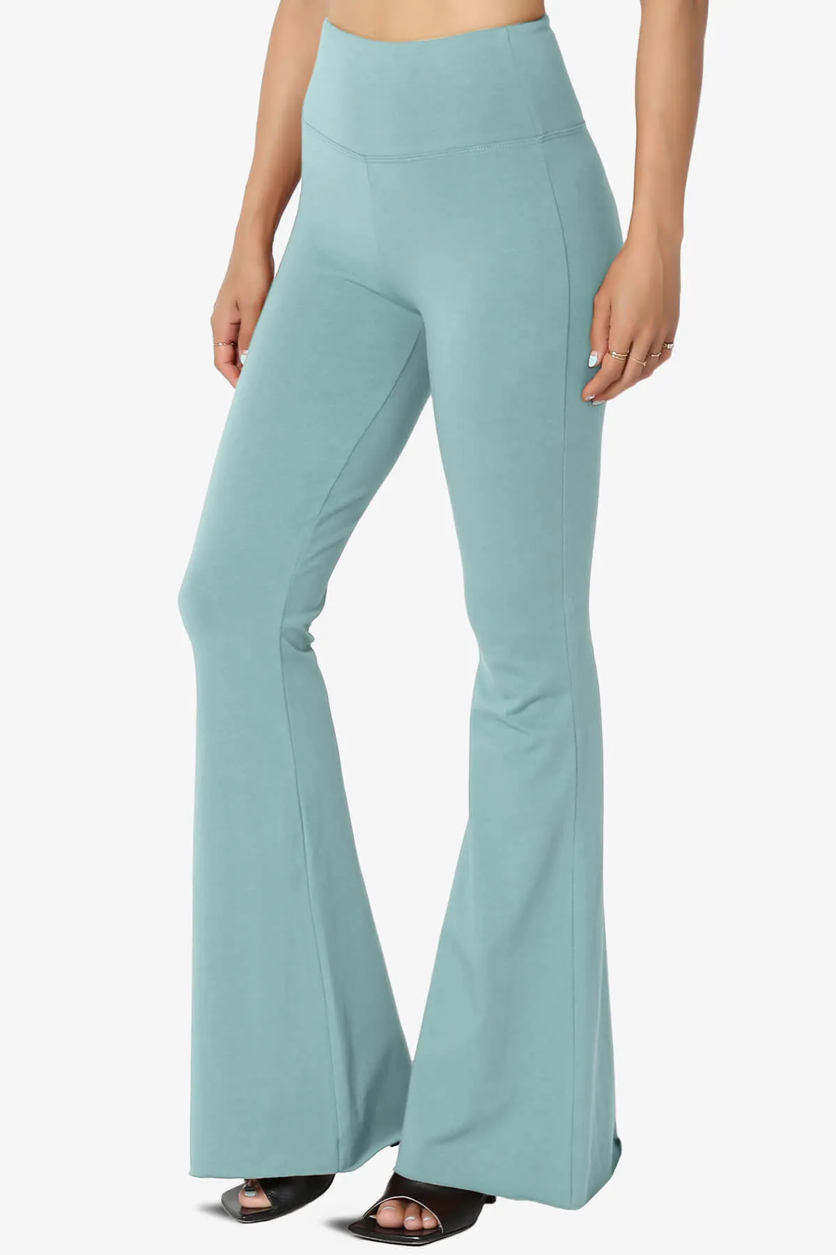 Zaylee Raw Hem Flared Comfy Yoga Pants PLUS