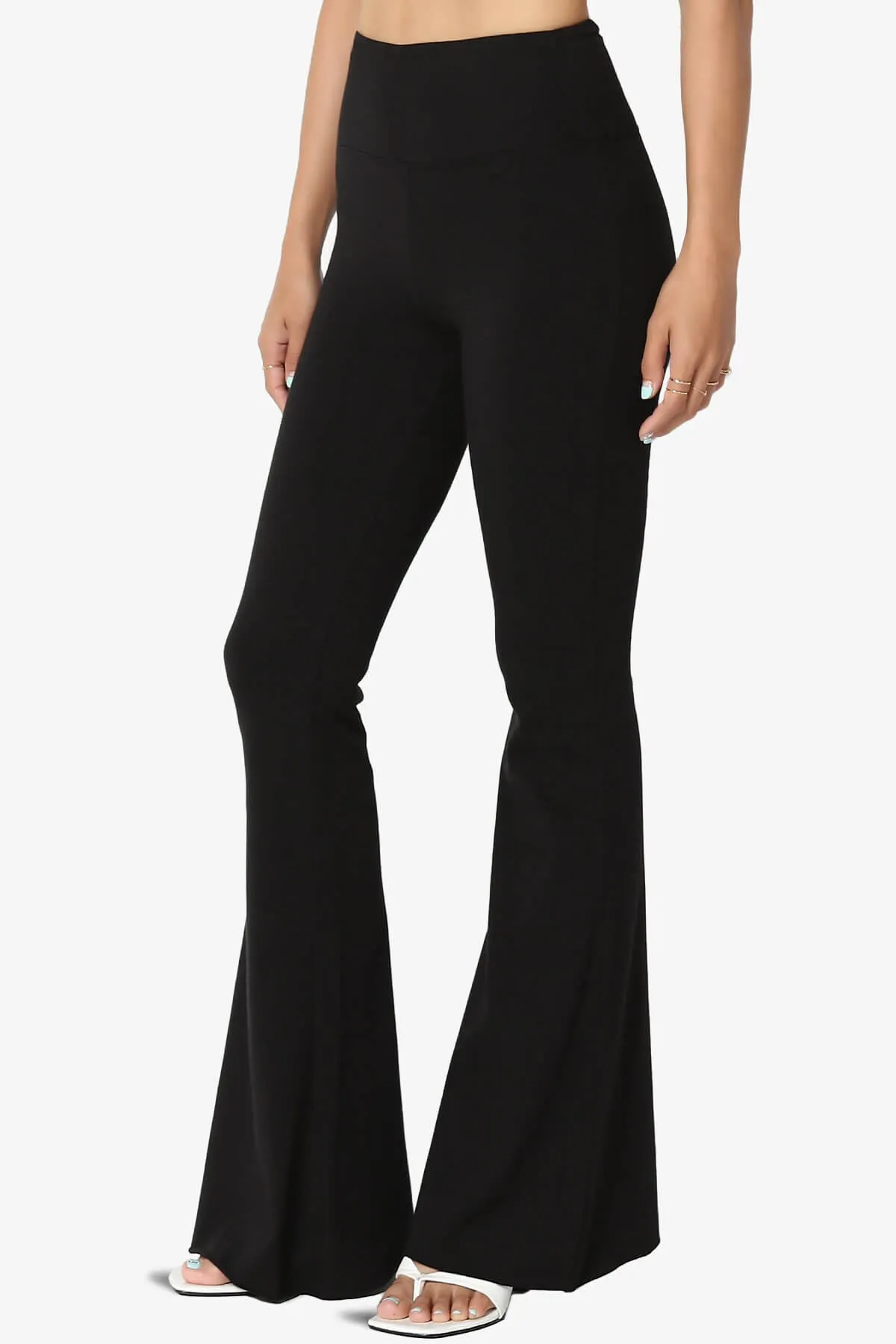 Zaylee Raw Hem Flared Comfy Yoga Pants PLUS